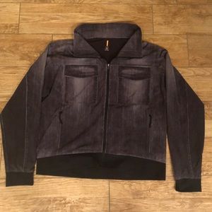 Lucy Indigo Black Jean Jacket size Large